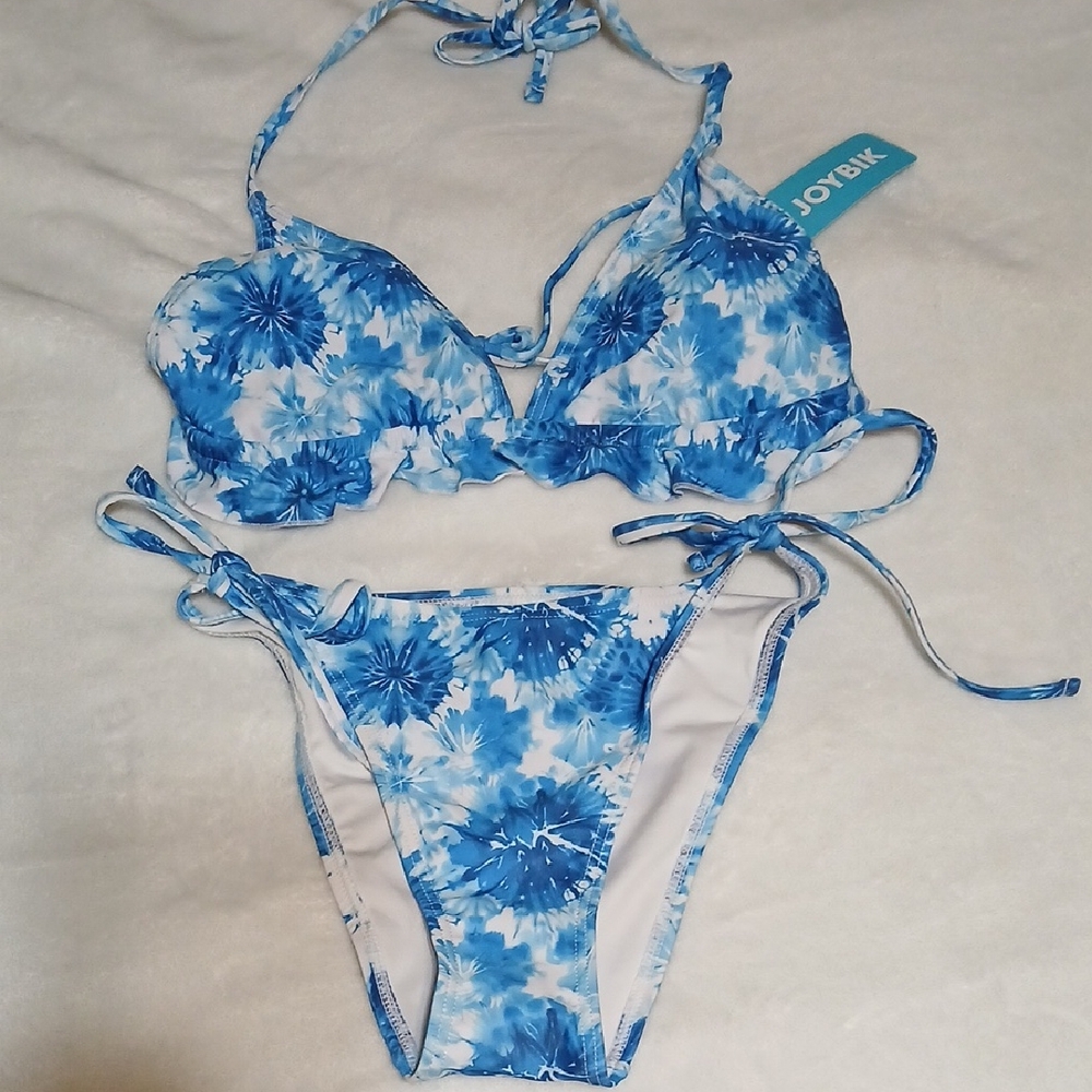Blue Floral Bikini Set